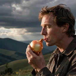 robert wyatt sniffing an onion