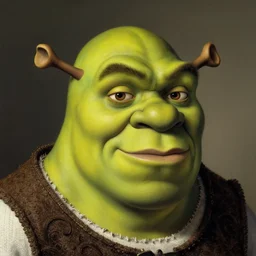 The duke Shrek, Face portrait, crisp face, , facial features artwork by Georges de La Tour