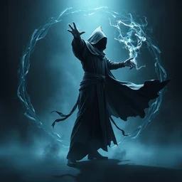 arcane shadow caster wizard + dark aura. character concept + full body pose + dynamic pose. octane render, hyper realistic, maximum detail, ray tracing reflections