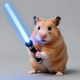 photograph of a hamster holding a lightsaber, accidentally photographed in the 9 0 s, portra 8 0 0