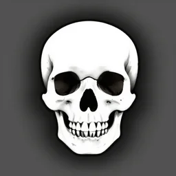 memento mori skull logo by karl gerstner, monochrome, symmetrical