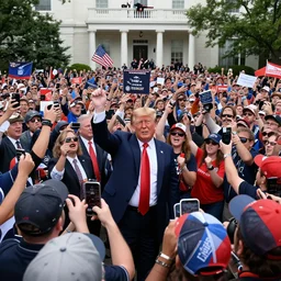 Donald Trump with 10,100 adoring Supporters .