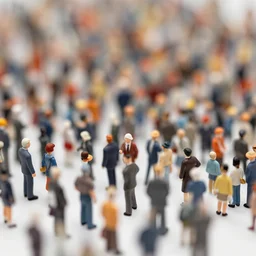 miniature crowd