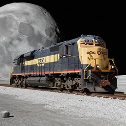 csx locomotive on the moon