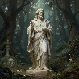 philosopher's stone in a magical forest, diffuse lighting, fantasy, intricate, elegant, highly detailed, life like, photorealistic, digital painting, artstation, illustration, concept art, smooth, sharp focus, art by john collier and albert aublet and krenz cushart and artgerm and alphonse mucha