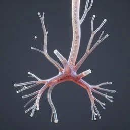 bifurcating tubes of a calcinite glass - blown blood vascular system, unreal engine 5, digital art, octane render, 1 6 k