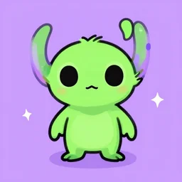 illustration of cute alien