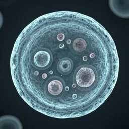 scanning tunneling electron microscope view of inside of an animal cell