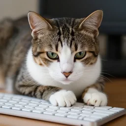 cat on a keyboard