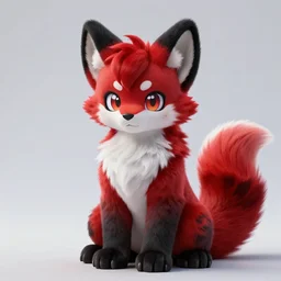 cute, portrait < handsome : fursona > furry < red & black? fur > fursona! tail > stoat, photorealistic, ar 4 : 5