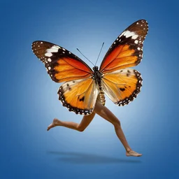 butterfly running around in the heavens