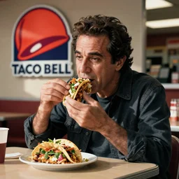 Giancarlo Esposito eating at some good ol' Taco Bell