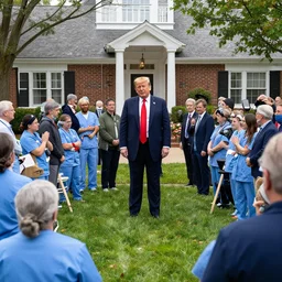 mosh pit of donald trumps at a nursing home