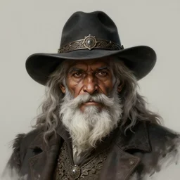 old southern man portrait, furry, hat, dark skin, fantasy, intricate, elegant, highly detailed, digital painting, artstation, concept art, smooth, sharp focus, illustration, art by afshar petros and krenz cushart and artem demura and tony sandoval