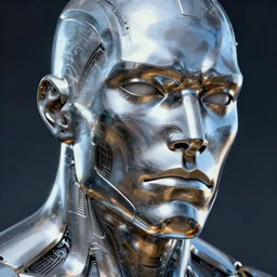 vibranium!! human! face made of steel and vibranium strong jawline epic detailed and intricate digital painting trending on artstation by wlop octane render