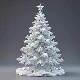 high intricate 3 d sculpture of a snow covered christmas tree inside glimmering crystal glass, maria panfilova, andrea savchenko, mike kime, ludovic plouffe, qi sheng luo, oliver cook, david noren, trending on artstation