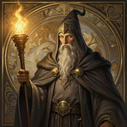 red hat wizard, holding a torch, deep focus, d & d, fantasy, intricate, elegant, highly detailed, digital painting, artstation, concept art, matte, sharp focus, illustration, hearthstone, art by artgerm and greg rutkowski and alphonse mucha