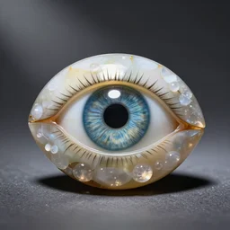 A beautiful composition made with shiva-eye, quartz and nacre