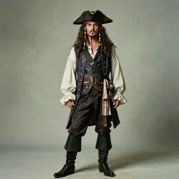 admiral norrington from pirates of the caribbean, wearing waistcoat, breeches, stockings and a tricorn hat, photo portrait by annie leibovitz