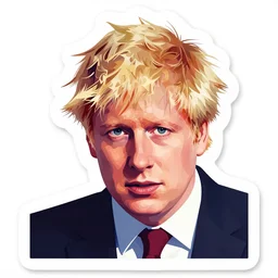 individual boris johnson portrait fallout 7 6 retro futurist illustration art by butcher billy, sticker, colorful, illustration, highly detailed, simple, smooth and clean vector curves, no jagged lines, vector art, smooth andy warhol style - 8 7 0