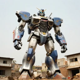 giant mecha ROBOT of AJEGUNLE SLUMS of Lagos,