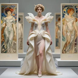 queen of jupiter by iris van herpen, alphonse mucha, zdzisław beksinski!, raymond swanland. highly detailed!, hyper - real, beautiful!