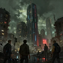 cyberpunk concept art of slum city beyond the stratosphere, grimy, gritty, blade runner 2 0 4 9, trending on artstation, award winning painting, cgi, art by john berkey and anton fadeev and john howe and simon stalenhag