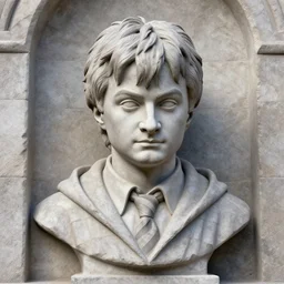harry potter in stone portrait