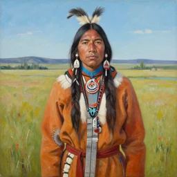the last native american oil painting