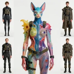 a fashion editorial of sadie sink as a brightly colored sphinx amphibian hybrid with wet translucent skin. wearing an growing organic tactical wetsuit. by tom bagshaw, donato giancola, hans holbein, walton ford, gaston bussiere, brian froud, peter mohrbacher and magali villeneuve. 8 k, cgsociety