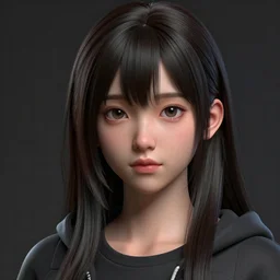 clothed, worksafe. cgsociety, by wlop, ilya kuvshinov, krenz cushart, greg rutkowski, trending on artstation. zbrush sculpt, octane, maya, houdini, vfx. close - up face of a cute young anime japanese filipino supermodel av idol girl. cinematic dramatic atmosphere, sharp focus, soft volumetric studio lighting.