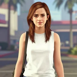 teen emma watson in gta 5, ps 4, video game still