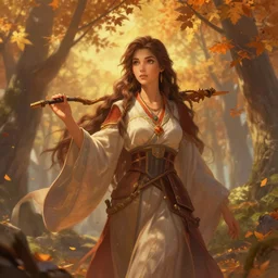 beautiful autumn spirit, digital art, concept art, fantasy art, highly detailed, hd wallpaper, artstation, deviantart, behance