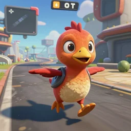 a dodo bird in rocket league, 8 k, high details, teaser trailer footage
