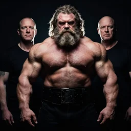 portrait of hulky herculean musclebound bodybuilder hagrid by sally mann, and gottfried helnwein, jeremy mann, dark, backlit, low key, shadowed