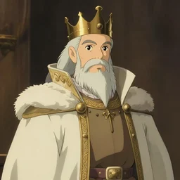 portrait of a medieval old king, elegant, highly detailed, smooth, art by studio ghibli!! and fujita goro and tom whalen, artstation, 8 k