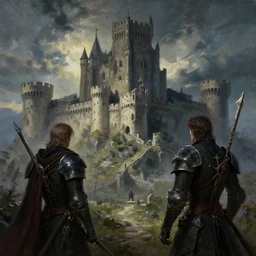 overlooking the besieged castle by giger and par olofsson, center focused, stylized 8 k begotten movie, elden ring, bloodborne cinematics painting beautiful lighting