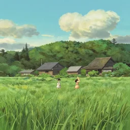 landscape by miyazaki, by lev lagorio