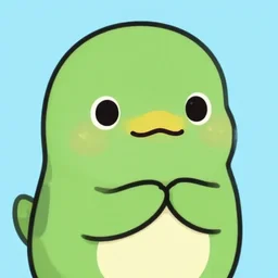 a friendly cartoon platypus from the torso up