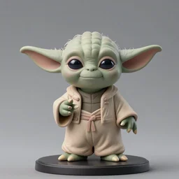 accurate detail yoda!! nendoroid!!! figurine, studio lighting, grey background, no shadow, trending on artstation, 8 k, highly detailed!!!