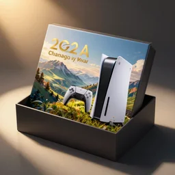 an open box with a gaming console