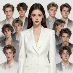 concept art of a beautiful girl wearing a white suit | | cute - fine - face, pretty face, fine details by stanley artgerm lau, ilya kushinov, rossdraws, james jean, andrei riabovitchev, marc simonetti, and sakimichan, trending on artstation