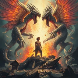 human, brad exploding, hybrids, mythical monsters, melting horror, feathers, fighting the horrors of the unknown philosophy, gods, glitch, acid, dmt, lsd, high resolution, very detailed, colorful, greg rutkowski
