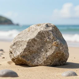 a beautiful rock on the beach, octane render nvidia raytracing
