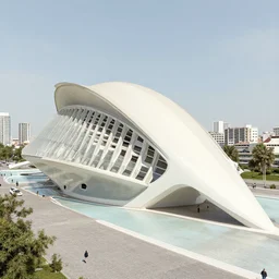 santiago calatrava design ; a beautiful hyperrealistic ultradetailed 3 d render of an museum in the city, by brian sum and stephen martiniere and antonio manzanedo. mech, unreal engine, octane render, pbr, 3 d, brilliantly colored, intricate, wide angle, volumetric lighting, polished, path tracing,