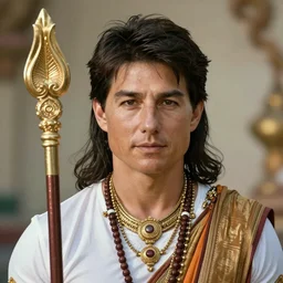 hyperrealistic photo portrait of Tom Cruise as the Hindu God Vishnu