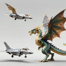 dragon fights an f - 2 2, artstation