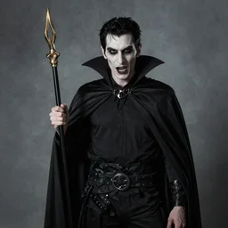 a vampire posing for a portrait, gothic
