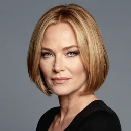 Sharon Stone 25 years old, bob haircut, portrait by Patrick Nagel