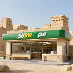 an Subway fastfood in mesopotanian ancient city, Subway fastfood !!!!!!!!!!!!!!!!!!!!!!!!!! Subway fastfood , Subway fastfood !!!!!!!!!!!!!!!!!!! award winning photo